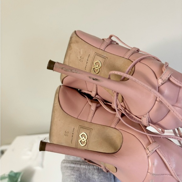 Dsquared2 leather lasercut accents pimps pink size EU 36 leather US 5 - Picture 8 of 12